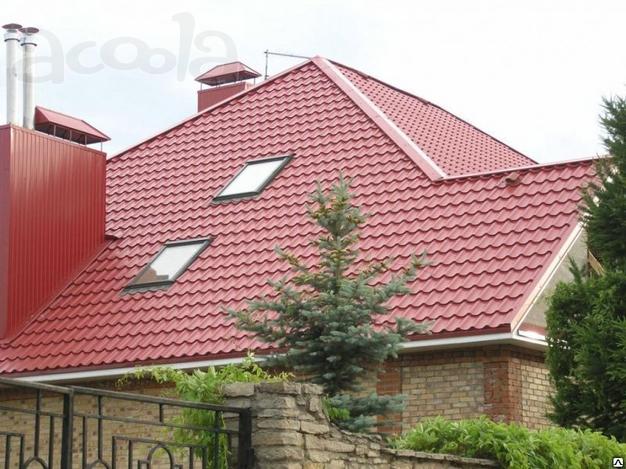 Металлочерепица 1,19 х 1,5 м Norman MP RAL 3011 0,5 мм